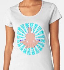 Blue to Indigo Chakra Inspired Minimalist Mediation Art Premium Scoop T-Shirt