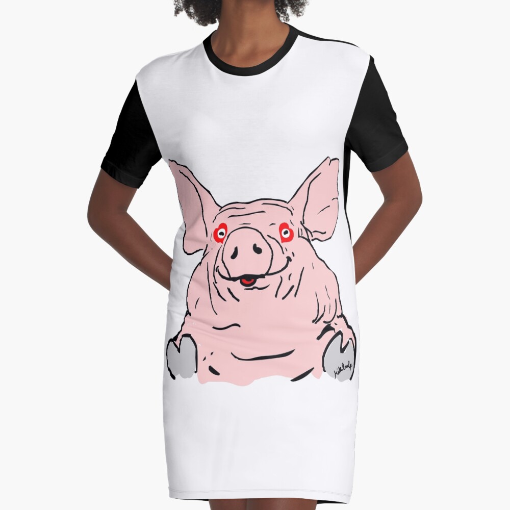 pig love Graphic T-Shirt Dress
