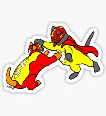 wrestle cats Sticker