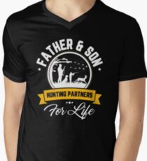 Father And Son Hunting Partners For Life Father's Day Shirt Men's V-Neck T-Shirt