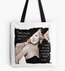 Mae West - Try the evil I've never tried before (Amazing People) Tote Bag