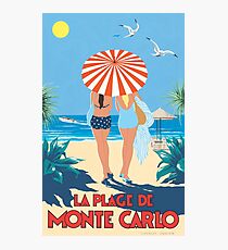 Classic Monte Carlo Vintage Travel Poster Photographic Print