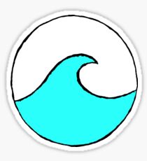 aqua blue circle wave Sticker