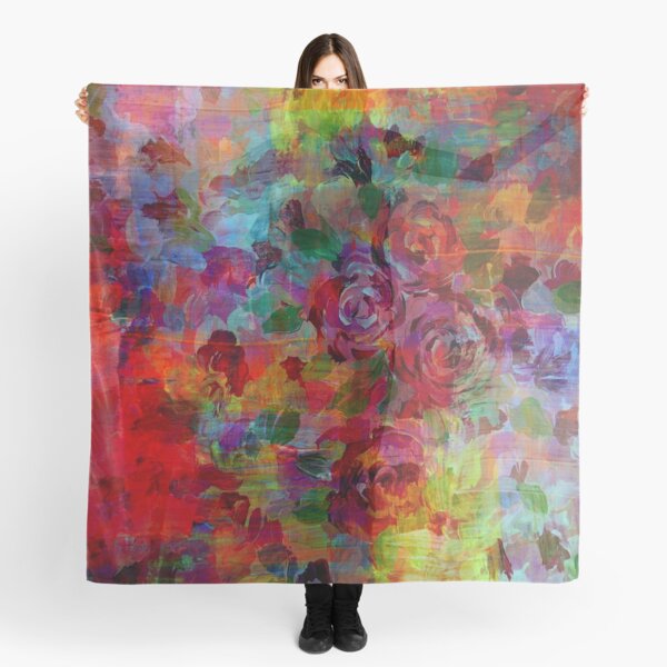 POPPY FIELD BLOOM RED /& BLACK SOFT QUIRKY FLOWER SCARF SHAWL WRAP GIFT POPPIES