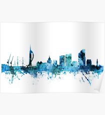 Portsmouth England Skyline Poster