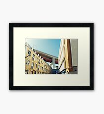 Lisboa Under The Bridge Framed Print