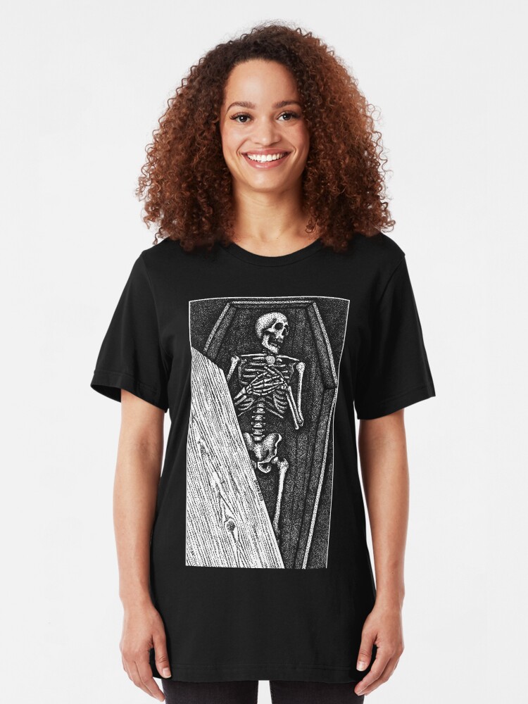 Alternate view of Death Bed Stipple Slim Fit T-Shirt