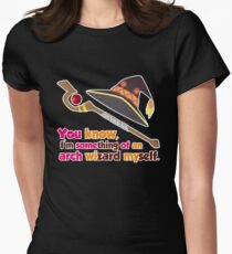 Camiseta entallada para mujer Megumin, yo también soy un asistente de arco, línea blanca.