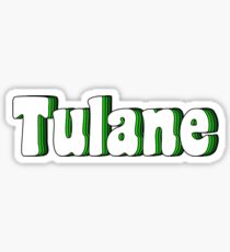 Tulane Retro Bubble lettering Sticker