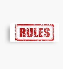 Rules Metal Print