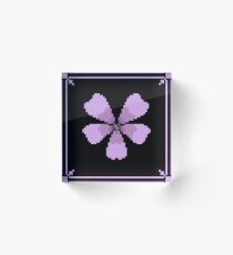 Wild Blue Phlox - Border - Top Down Acrylic Block