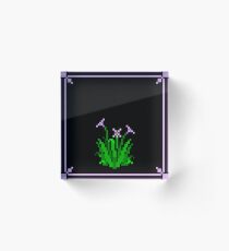 Wild Blue Phlox - Border - Side View Acrylic Block