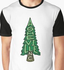 Asheville North Carolina Pine Tree Graphic T-Shirt