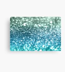 Seafoam Aqua Ocean MERMAID Girls Glitter #4 #shiny #decor #art Canvas Print
