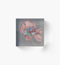 painting of a flower Acrylic Block