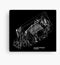 Haç Axonometric (black version) Canvas Print