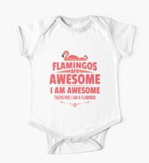 Flamingos Are Awesome One Piece - Short Sleeve