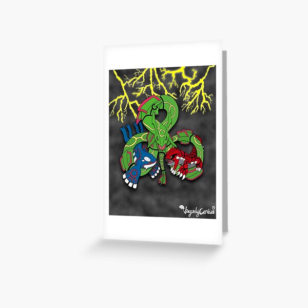 Rayquaza, Kyogre, & Groudon - Hoenn Remake Ahoy! Greeting Card