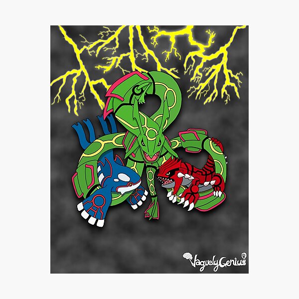 Rayquaza, Kyogre, & Groudon - Hoenn Remake Ahoy! Photographic Print