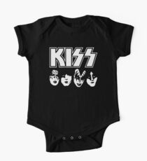 Kiss Band Logo and Face Paint One Piece - Short Sleeve