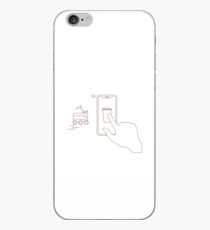 Order in smart phone app, delivery with robot. iPhone Case