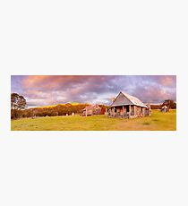 Coolamine Homestead Sunset, Kosciuszko National Park, New South Wales, Australia Photographic Print