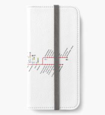 Paris Train Map - France - RER A (Saint-Germain-en-Laye, Boissy-Saint-Léger, Cergy-le-Haut, Marne-la-Vallee - Chessy, Poissy) iPhone Wallet/Case/Skin