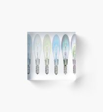 LIGHTBULBS Pop Art Acrylic Block