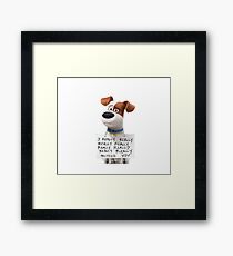 The secret life of pets Max Framed Print