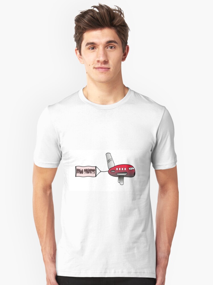 Cartoon Budget Airline Aircraft Pulling A Banner With The Words