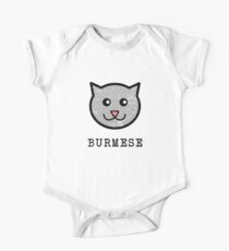 Birmanische Katze Sweet Heart Cat Breeds Gift Baby Body Kurzarm