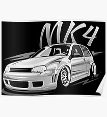 Golf 4 GTI MK4 R32 & quot; Low Style & quot; Poster