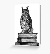 Library owl Greeting Card