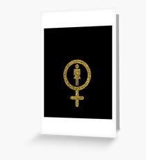 Golden Woman female Greeting Card