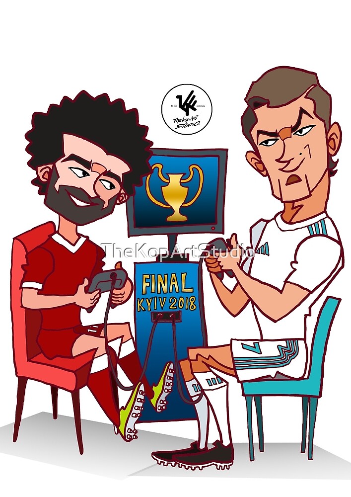 Mohamed Salah Cristiano Ronaldo By Thekopartstudio Redbubble