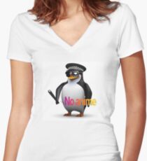 NO ANIME X Women's Fitted V-Neck T-Shirt