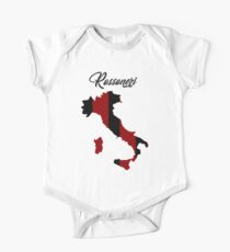 Red and Black Italy Rossoneri One Piece - Short Sleeve