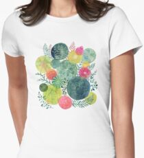 Succulent Circles Women's Fitted T-Shirt