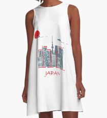 Unusual Japanese architecture. A-Line Dress