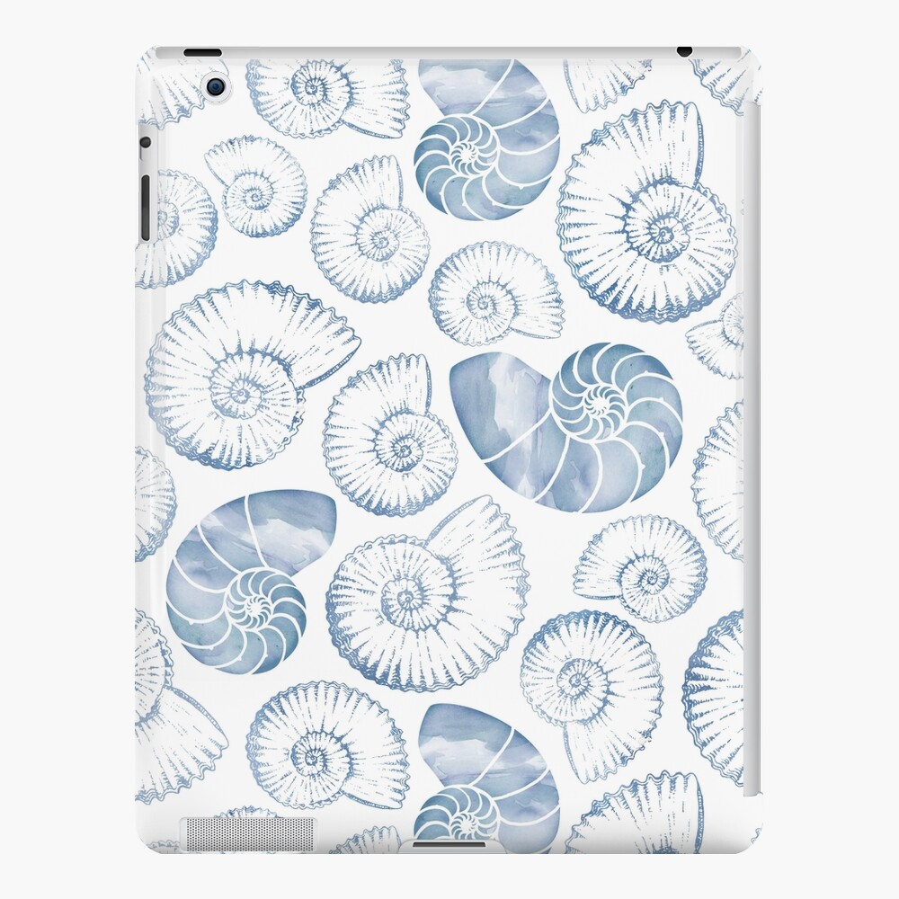 Blue nautilus shells pastel iPad Case & Skin