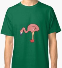 Flamingo with red boot Classic T-Shirt
