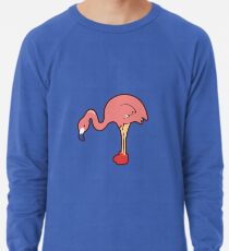 Flamingo with red boot Lightweight Sweatshirt