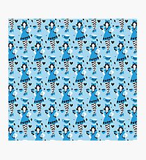 Alice in Tealand pattern Photographic Print