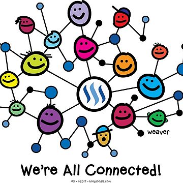 Artwork thumbnail, Steemit Blockchain - We're All Connected...  by holydoodles