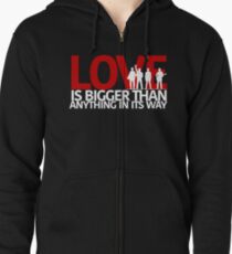 U2 Love Is Bigger Than Anything In Its Way Zipped Hoodie