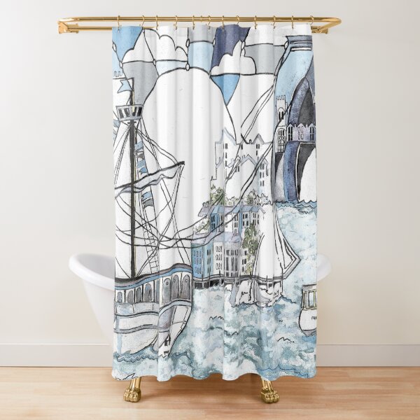 Bristol Matthew blue Shower Curtain