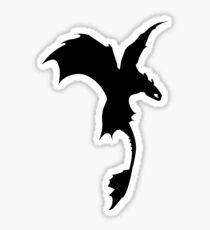 Toothless Silhouette - Plain Sticker