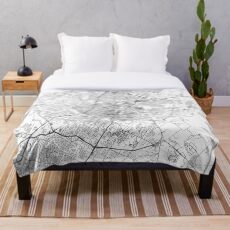 Austin White Karte Fleecedecke