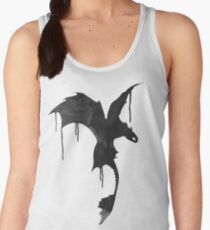 Toothless Silhouette - Ink Drips Women's Tank Top