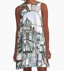 London underground blue A-Line Dress